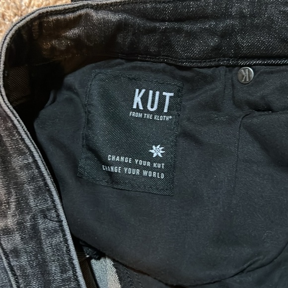 KUT from the Kloth High Rise Reese Fab Ab Ankle Straight Leg Black Jeans. 20W - Picture 12 of 15